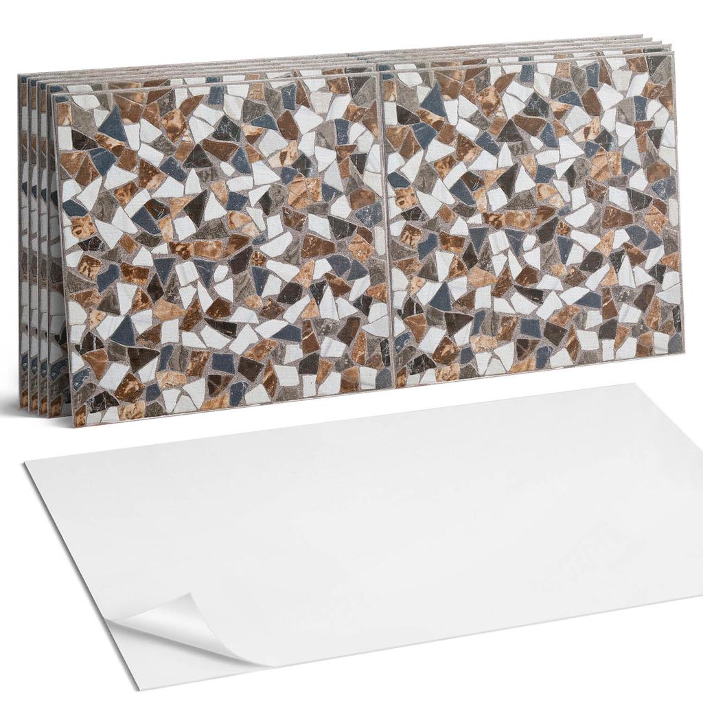 Vinyl Decoration With Print For Tool-Free Installation Mosaic With Different Shapes 6X60X30 Cm