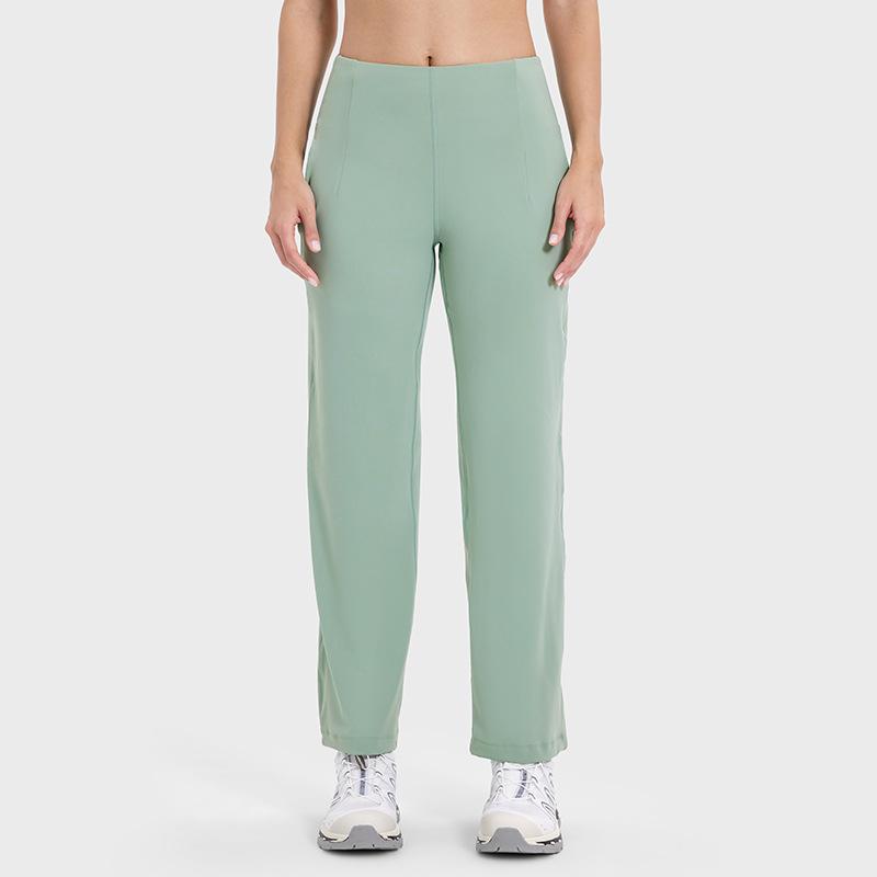 New High Elastic Nude Belly Yoga Pants Loose and Thin Straight Pants Running Fitness Sports Trousers SS