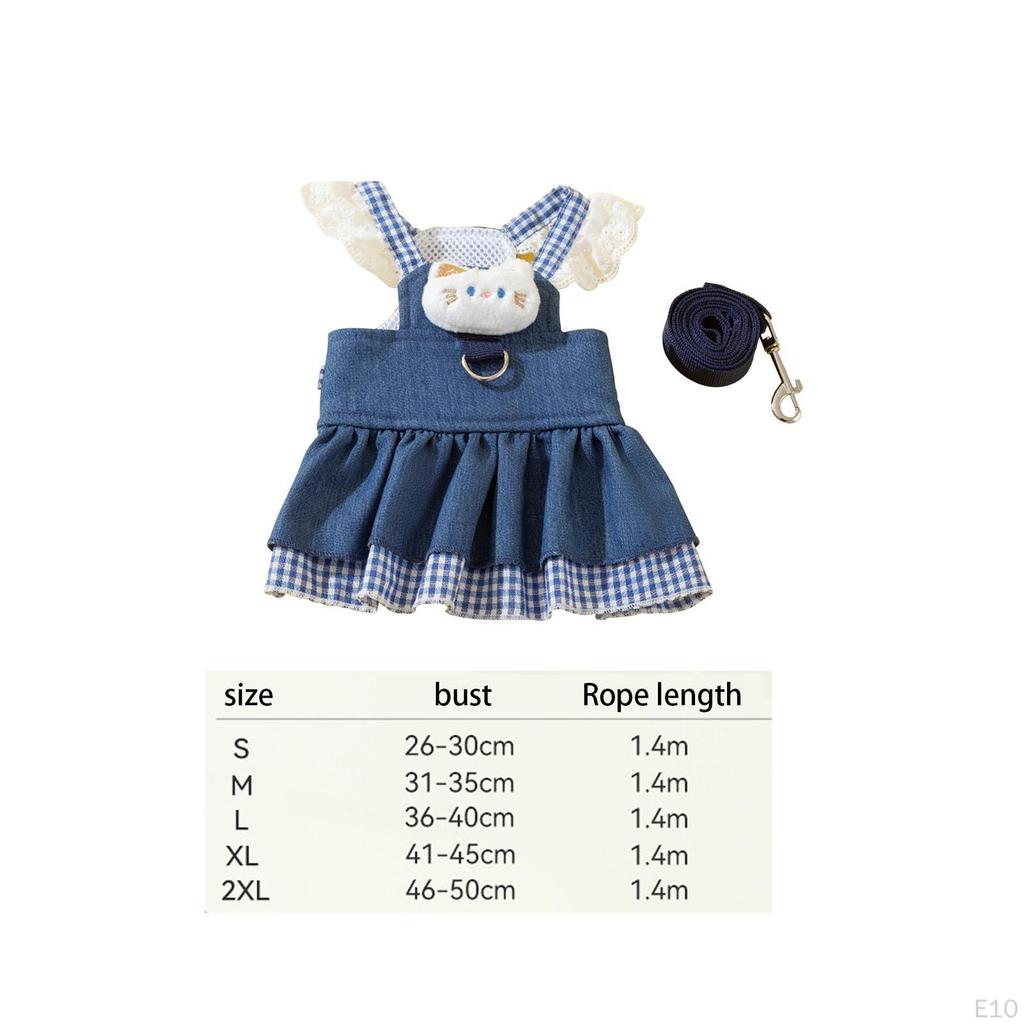 Psí šaty Kočičí princezna Šaty Letní Oblečení pro mazlíčky Legrační sukně pro štěně s D kroužky