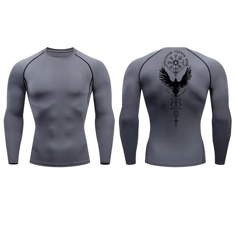 Herren T-Shirt Herren Laufen Sport T-Shirt Herren Kompressions Fitness Oberteile Tee Schnell Trocknend Enges Training Fitnessstudio Sport Laufshirts 851