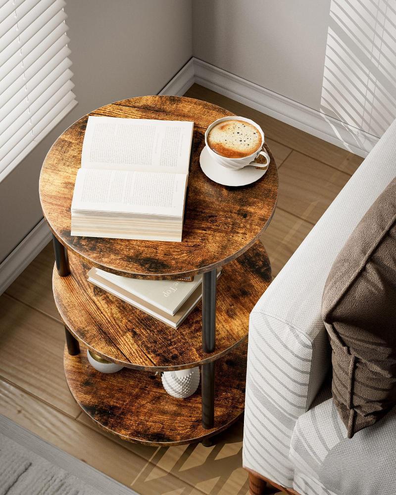 Round Edge Multi-layer Bedside and Living Room Storage Table
