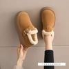 Thick-soled Low-top Snow Boots for Women, One Pedal In All Seasons, Mao Mao Birkenstocks, Velvet Four-season Warm Cotton Shoes