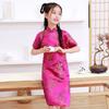 Toddler Dress Exquisite Pattern Stand Collar Vivid Color Retro Style Super Soft Decorative Polyester Baby Girl Phoenix Print Cheongsams Dress for Club