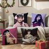Cool Jang Won Young Pillow Case Anti-dustmite Pillowcase Invisible Zipper Silky Sofa Cushion Cover