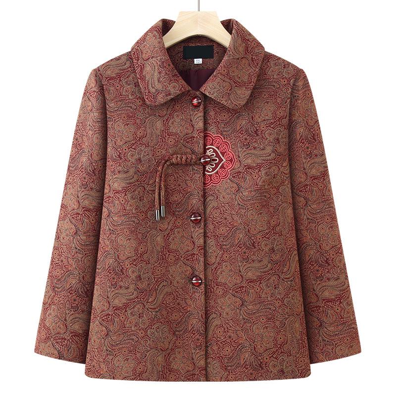 

Women s Spring Lapel Cardigan: 2026 Style for Middle-Aged & Elderly 4XL (130-145 lbs)