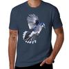 Geometric Blue Jay Tshirt Casual Graphic Print Tee