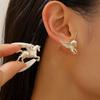 Creative Playful Gold Color Matte Stainless Steel Stereo Animal Art Horse Stud Earrings for Women Fashion Designer Jewelry Gifts
