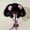 New Versatile Cute Long Ear Blush Rabbit Plush Hat for Women In Autumn and Winter Cold Protection and Warm Ear Protection Lei Feng Hat