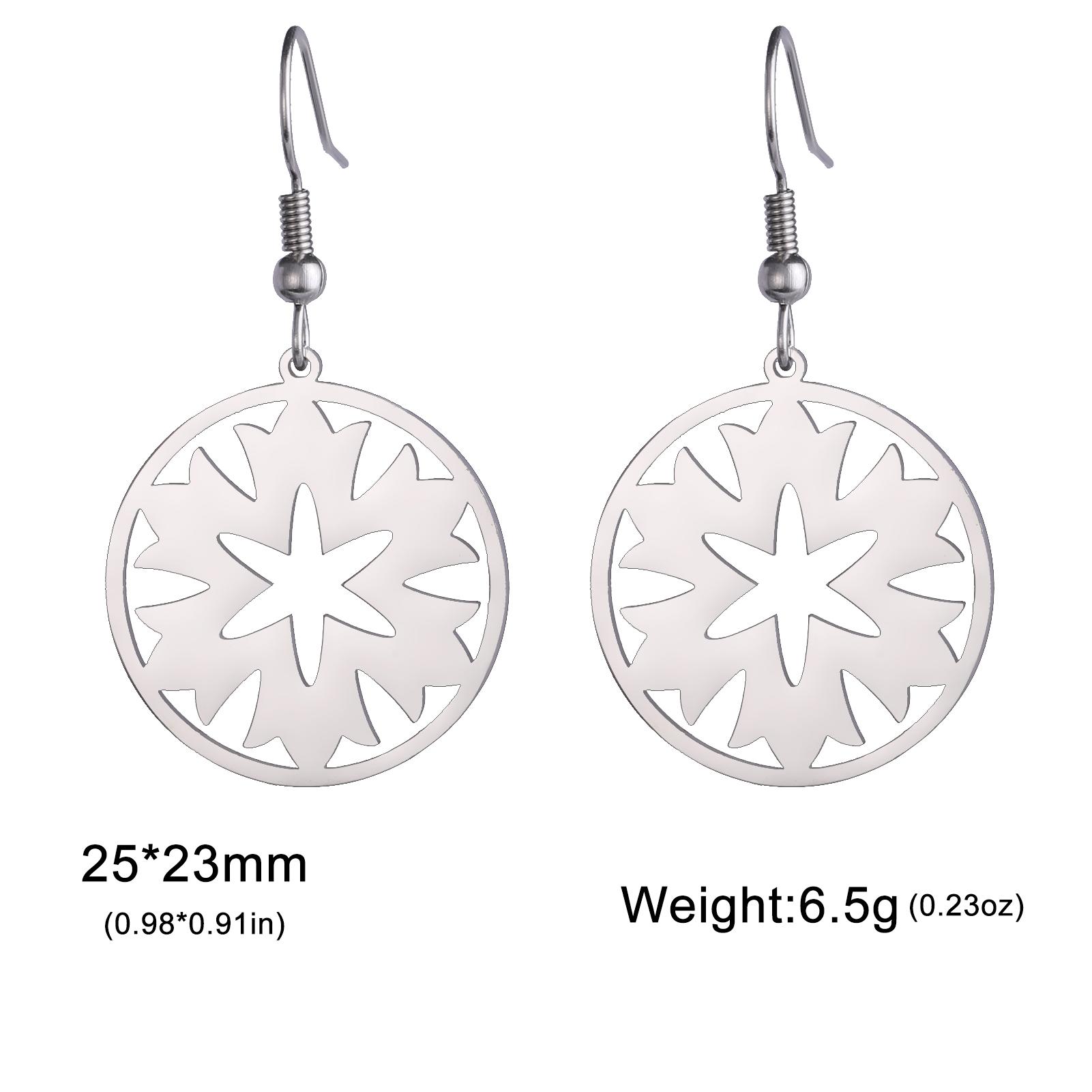 

Bohemian Flower Filigree Drop Earrings Stainless Steel Waterproof Dangle Earring Women Ethnic Jewelry Valentine Gift