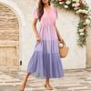 Abiti Fluidi da Donna Abiti Estivi da Donna Abiti Maxi Casual a Maniche Corte Abiti Maxi Formale