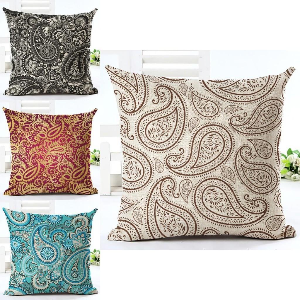 Luxurious Paisley Printed Ethnic Cushion Covers Adding Bohemian Charm To Decor
