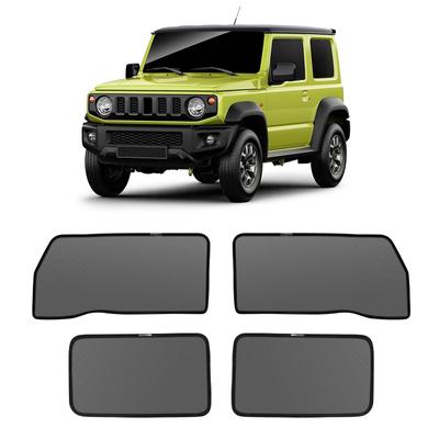 New Jimny JB04 Series Mesh Ventilated Side Car Specific Design for JIMNY Insect Custom 4 Panels Curtains, Magnetic, Light-Blocking, Visors, Sunshades,