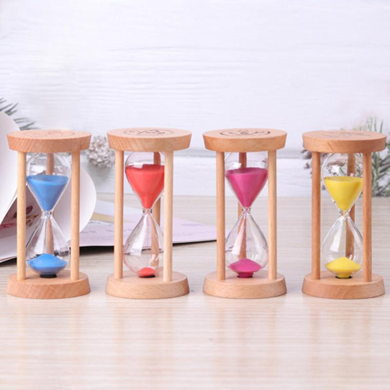 3/5/15/30Min Wooden Hourglass Desktop Decoration Sand Clock Creative Timer Kid Game Gift Shower Timer Modern Home Furnishing 1pc