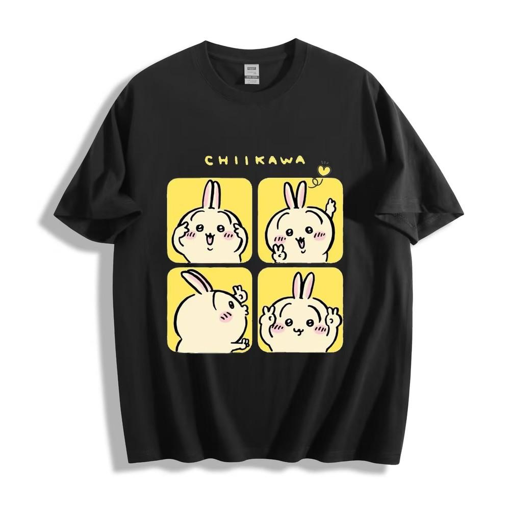 Usagi Expressive Poses T-Shirt - Lively Cartoon Unisex Tee
