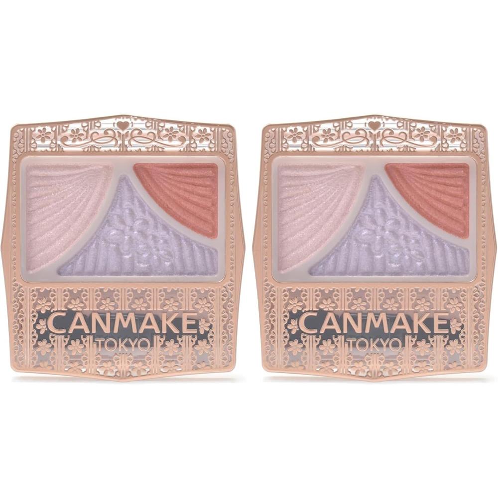 Canmake Juicy Pure Eyes 16 Silhouette Sunrise 1.2g Gloss Transparent Pearl Gloss Wet Gloss Orange X2
