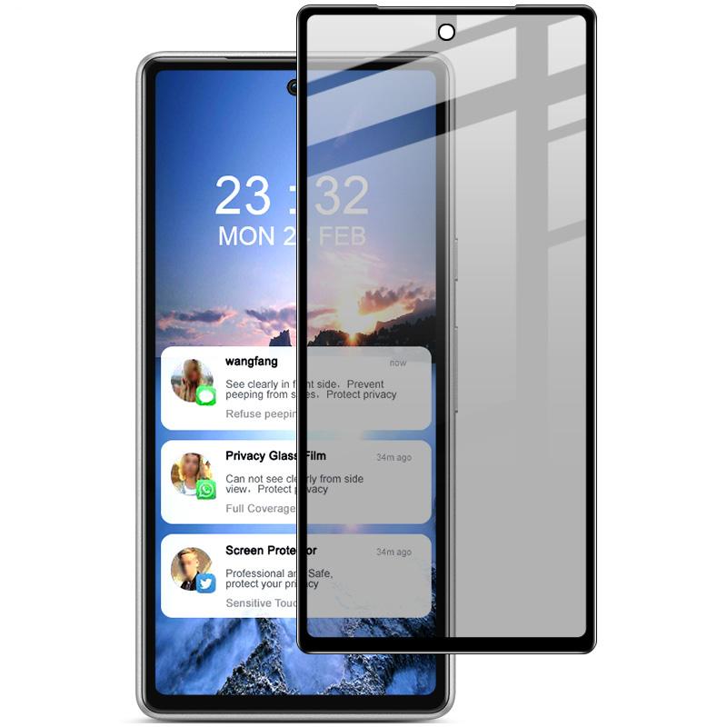 

IMAK Захисна плівка для екрана з захистом від шпигунства для Google Pixel 7a, Повне покриття, Повністю клейка, Захисна плівка з загартованого скла для телефону Type A
