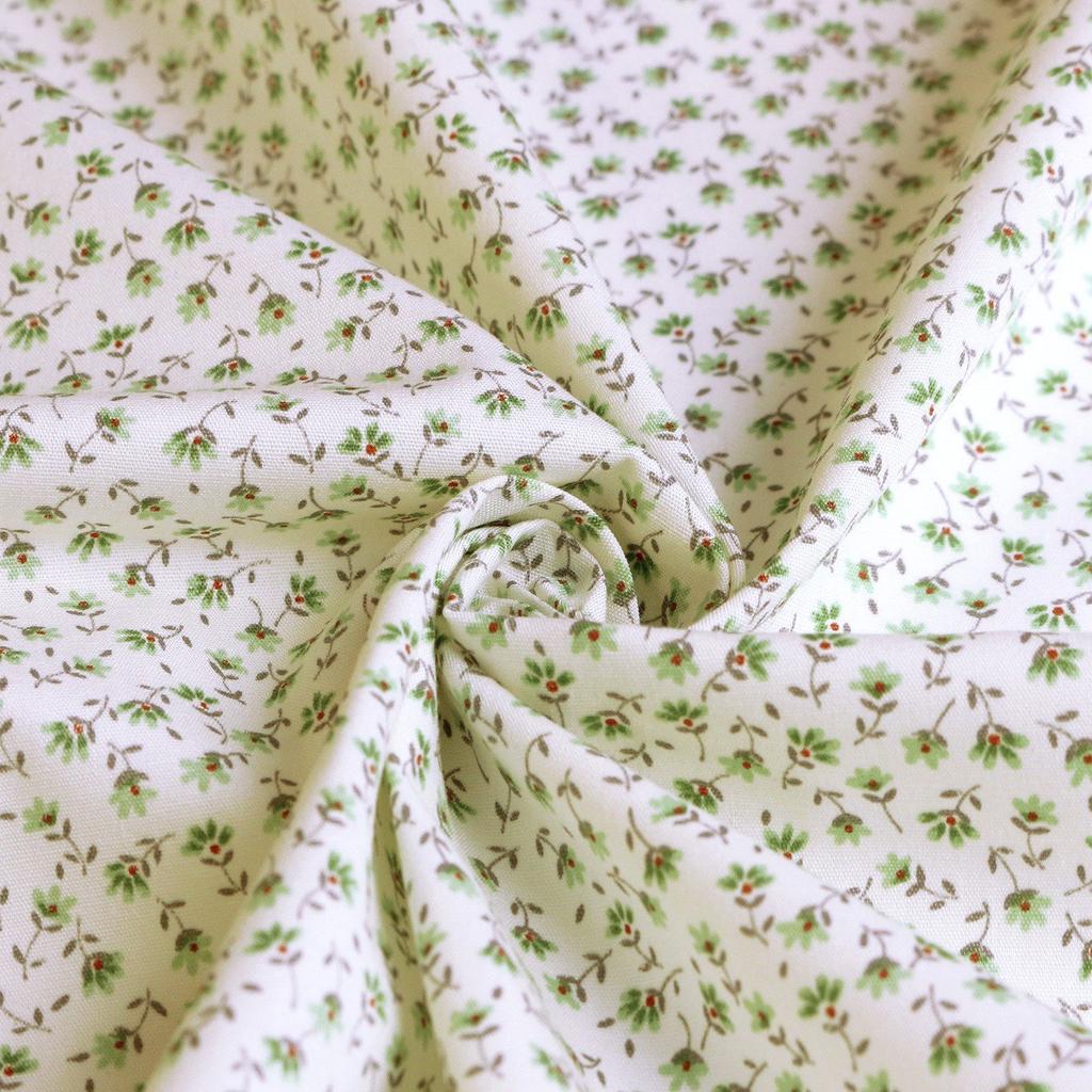 Sojitz Fashion Floral Print Broadcloth 112cm Wide X 2m Craft and Handmade Supplies Fabric, Cut, Green, B6100Z-3-1-2M,