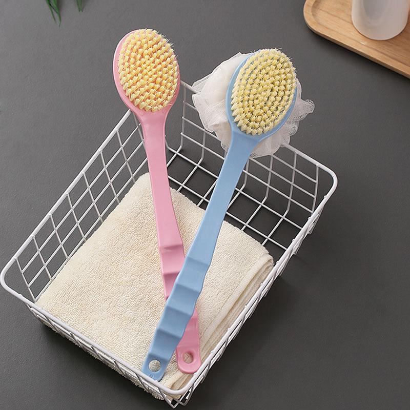 Long Handle Rubbing Back Bath Brush Flower Ball For Adult Soft Hair Dual Purpose