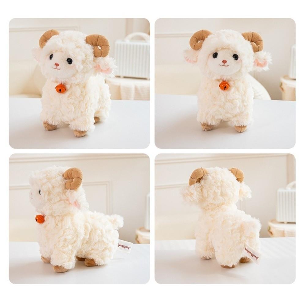 Fluffy Soft Plush Sheep Doll Standing New Year Sheep Commemorative Doll New Year Gift