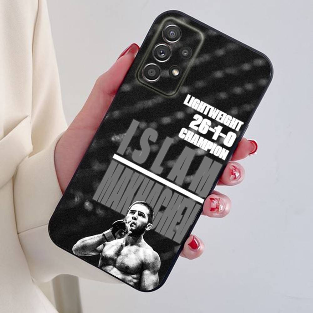 P4P Islam M-Makhachev Handyhülle Für Samsung S24,21,22,23,30,Ultra,20,Plus,Note,10,9,Schwarze weiche Silikonhülle