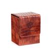Fashion PU Leather Card Deck Box Holds 80 Cards Collection Window Collection Box Flannel Game Card Organizer Children