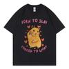 Born To Slay Forced To Work Funny Hamster Meme Tshirt High Quality Fashion Short Sleeve T Shirt Men Casual Loose Tshirts