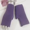 Exposed Finger Cashmere Gloves Thick Fingerless Gloves Fashion Knitted Gloves  Women Girl