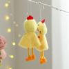 Creative Yellow Easter Chicken Pendant Cute Girl Hanging Ornament Handmade Soft Happy Easter Decorations Children's Easter Gift
