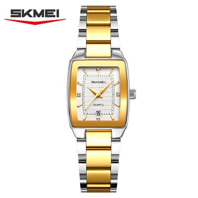 Skmei 2578 Elegance Hot Sell Lady Quartz Watch Original Stainless Steel Band Waterproof Date Display In Stock Simple Hand Watch