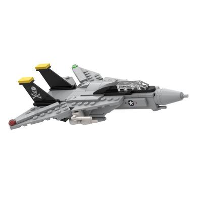 Mini F-14 Tomcat Model with Movable Wings Building Blocks DIY Assemble Bricks Educational Collection Toys Xmas Birthday Gift