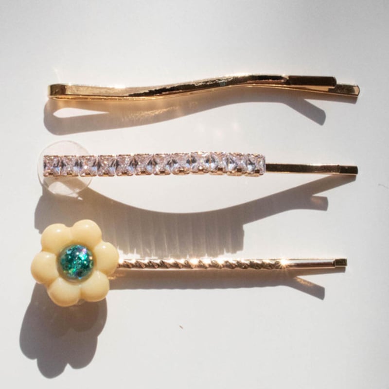 luvinball Daisy Snowball Hairpin Set(3pcs)