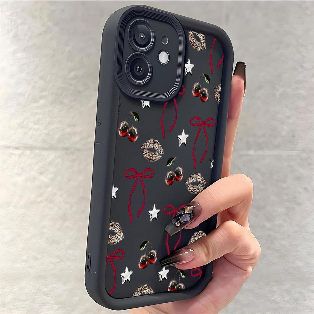 Black Cherry Staircase Groove Phone Case for iPhone 14-17 Pro Max