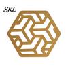 Sturdy Metal Plates for Cups Decorative Coasters Drinks, Heat Resistant Hollow Carved Table Mats Desktop Home Coffee Tea Cups, Modern Decor