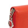 Used 11679 Long Zip Wallet 37690 7940 Grain Calfskin Compartment Zip Around Logo Charm Red Unisex from Japan AUTHENTIC