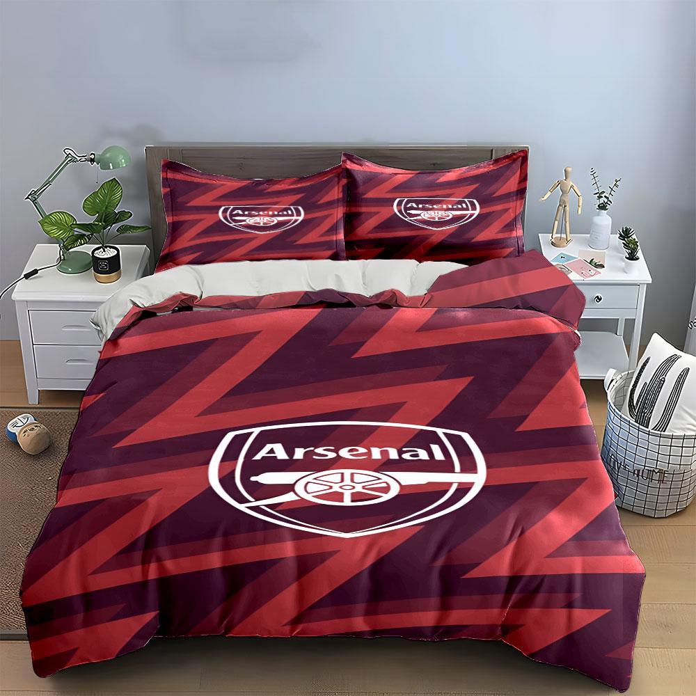Red Zigzag with Arsenal. Bedding Sets Duvet Cover Sets Duvet Covers Pillowcases(1 * Duvet Cover 2 * Pillowcases Without Duvet Insert)