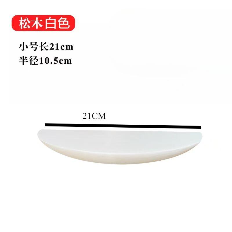 Nordic Style Wall Mounted Semicircular Wood Wall Storage Rack Background Wall Display Home Decoration Item Storage Organization