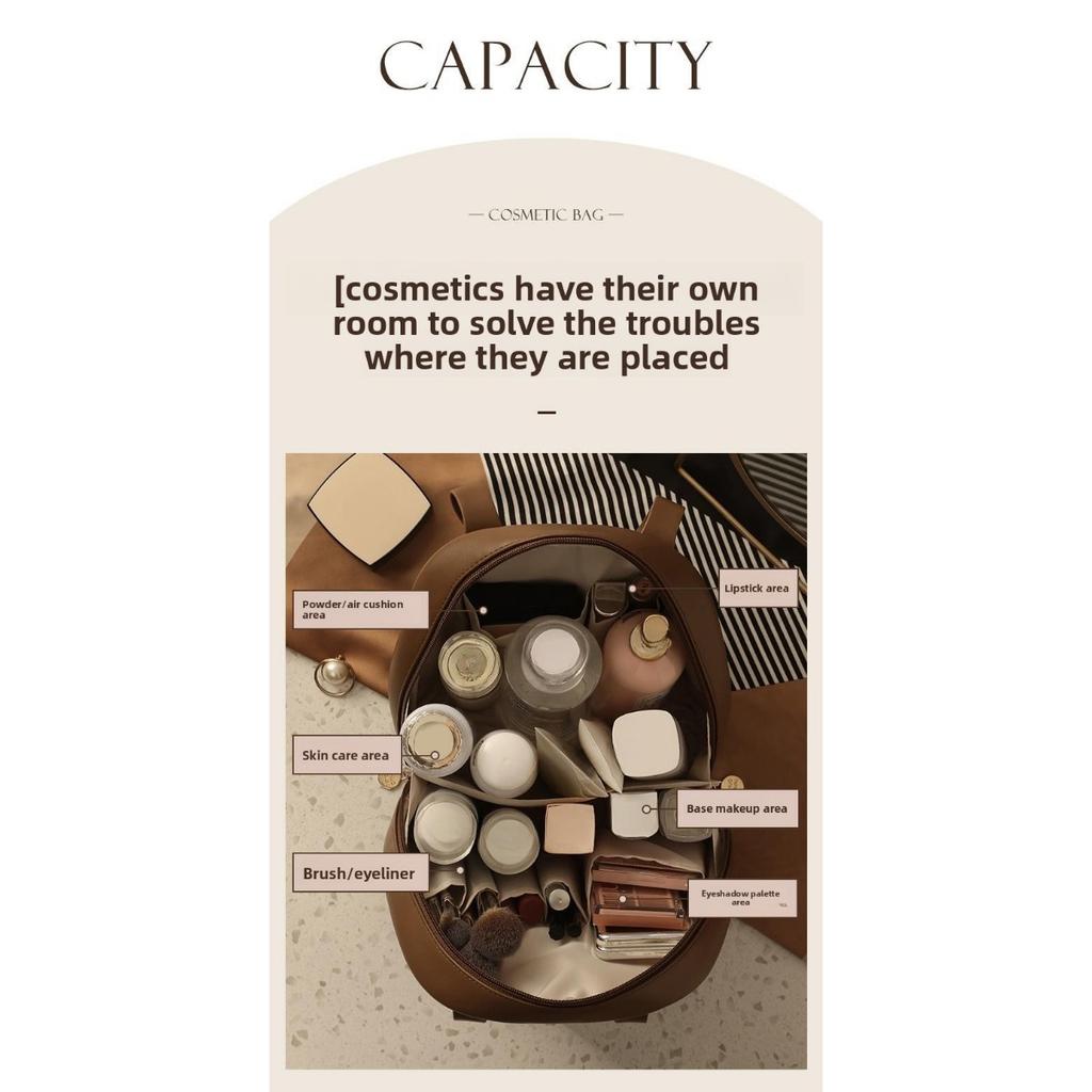 Skořepinová kosmetická taška pro ženy, velkokapacitní vodotěsná přenosná toaletní taška, velká taška na uskladnění make-upu