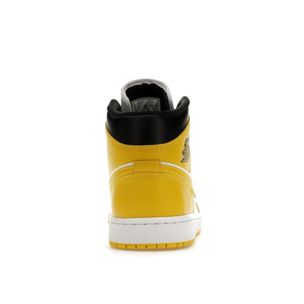 Air Jordan 1 Mid Vivid Sulfur Women Sneakers Yellow White Black BQ6472-170