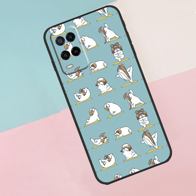 Cartoon Shih Tzu Dog Case For OPPO A83 A91 A93 A1K A15 A16 A52 A72 A3S A5 A9 A31 A53 A53S A54 A74 A94 Cover