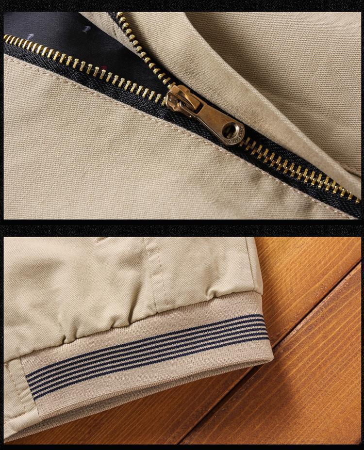 Men's Stand-up Collar Pure Cotton Baseball Jacket