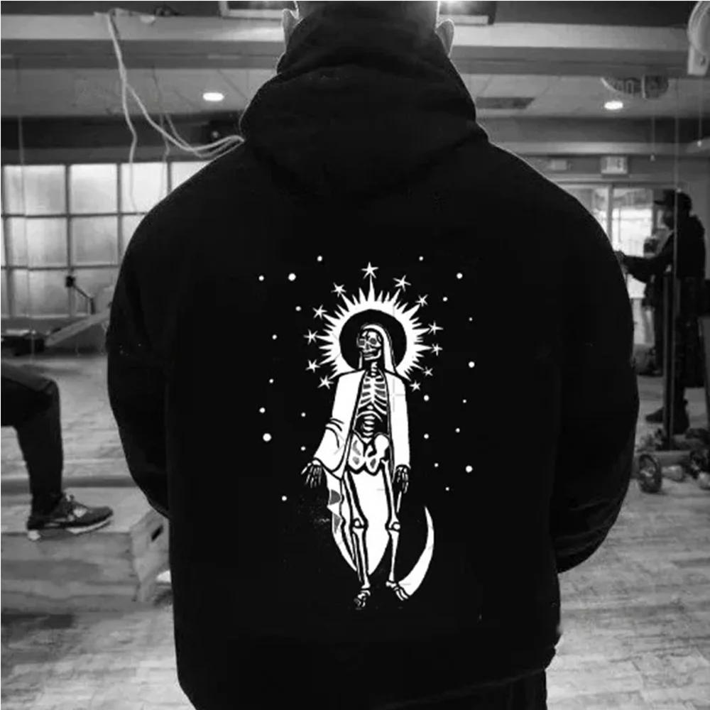 2025 Unisex Weihnachtsmann Tod Kapuzenpullover Bedruckte Sportbekleidung Essential Herbst Winter Neuheit Jersey für Männer und Frauen moto