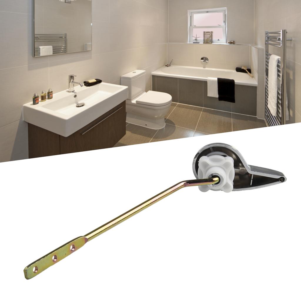 Maniglia Leva Scarico WC Montaggio Laterale Argento e Oro Pulsante Serbatoio WC