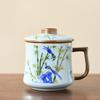 Ru kiln mug gift box with lid tea separation water cup ceramic tea brewing office cup business meeting souvenir