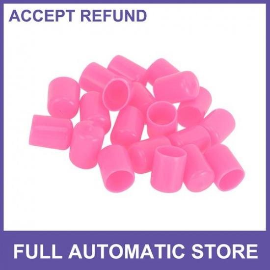 Twenty PVC 17mm Exterior Wheel Lug Nut Bolt Pink Universal