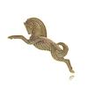 Vintage Metal Running Horse Brooches Pins For Women Clothing Coat Jewelry Party Accessories Gifts