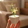 With Flowerpot Glass Flower Bouquet Mini Glass Flower Decor  Wedding Decoration