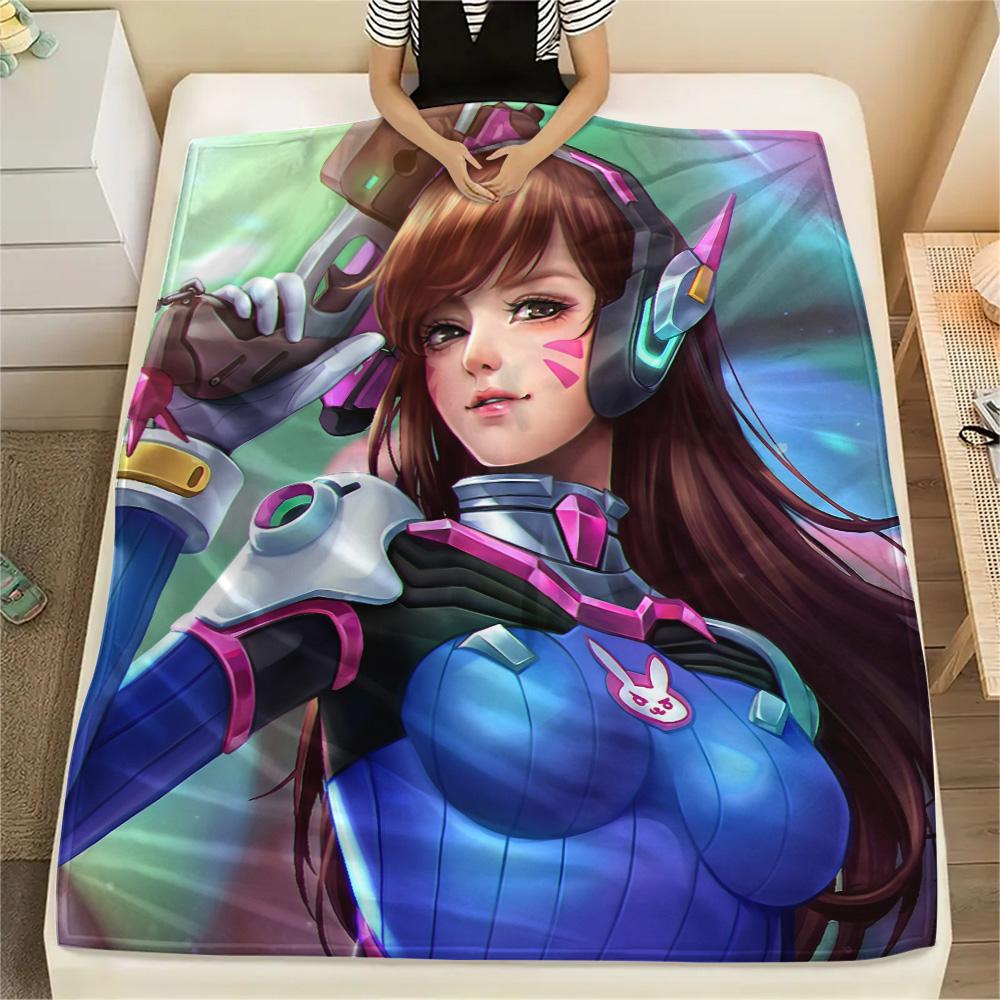 D.Va  Print Flannel Blanket, High quality Comfortable for All Seasons, Home Decor, Warmth and Comfort