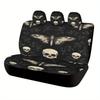 Gothic Moth And Skull Pattern Designed Car Seat Cover Set For Most Cars, Fashion Comfortable Car Seat Protector Covers Full Set