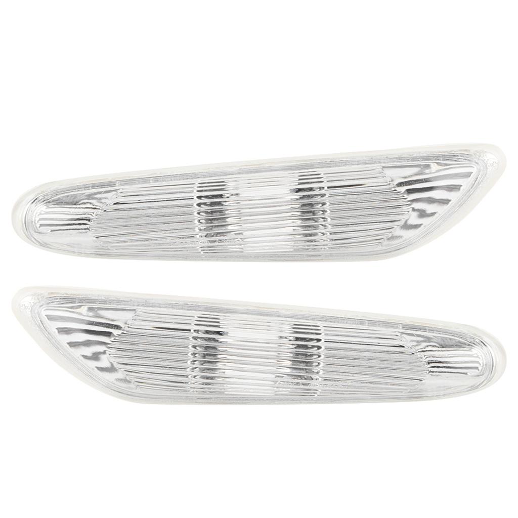 2pcs Side Marker Turn Signal Lights No Bulb for E90 E91 E92 E93 3 Series 2006-2011 (White)