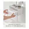 Yamazaki Jitsugyo Film Hook Paper Towel Dispenser White Main Unit: W26 x D13.6 x H13.6cm Tower Paper Towel Case Paper Towel Holder Easy to Remove